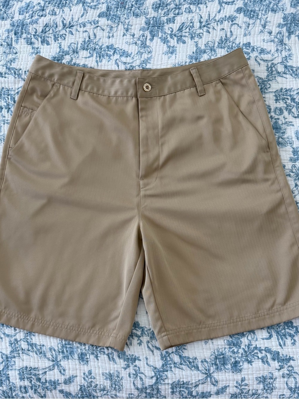 Fila Men's Flat Front Tan Shorts